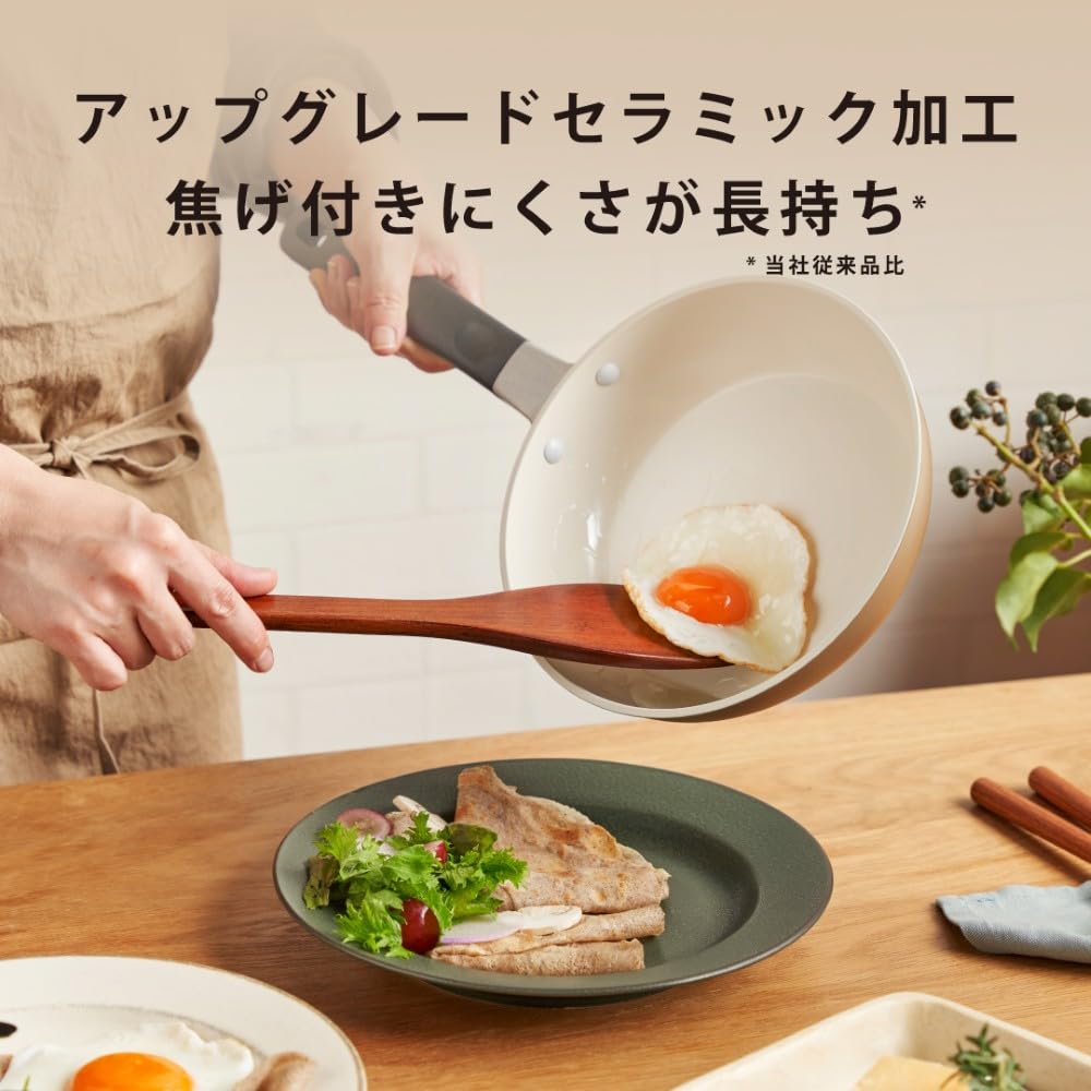KYOCERA セラブリッド 玉子焼き器 13×18cm IH・ガス対応 ベージュ